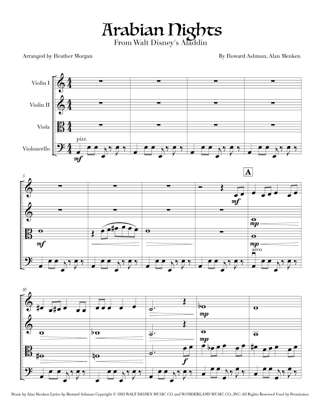 Arabian Nights (reprise) (arr. Heather Morgan)