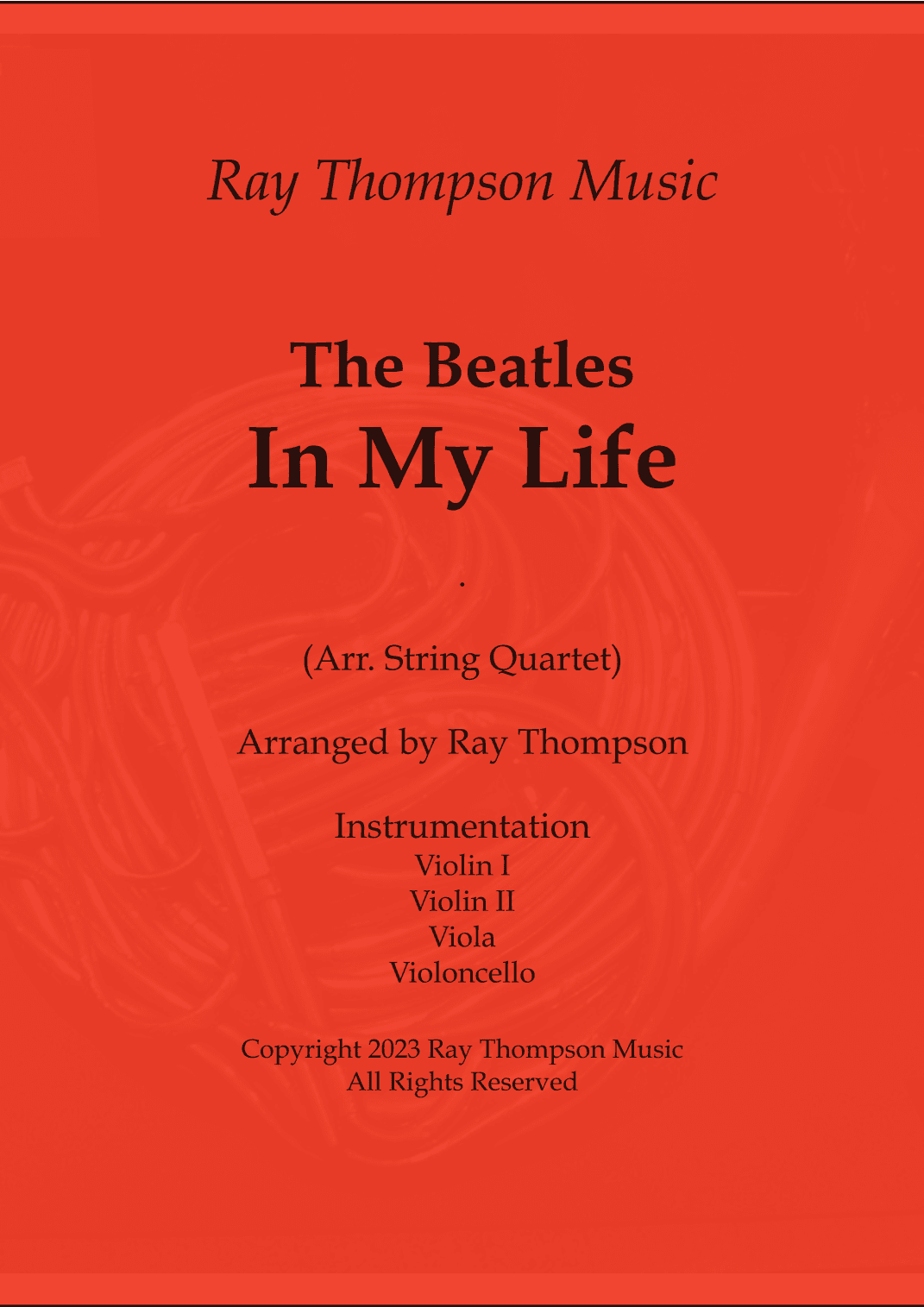 In My Life (arr. Ray Thompson)
