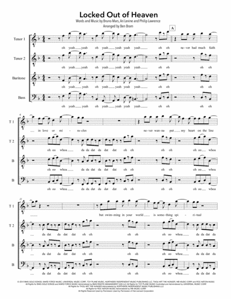 Locked Out Of Heaven (arr. Ben Bram)