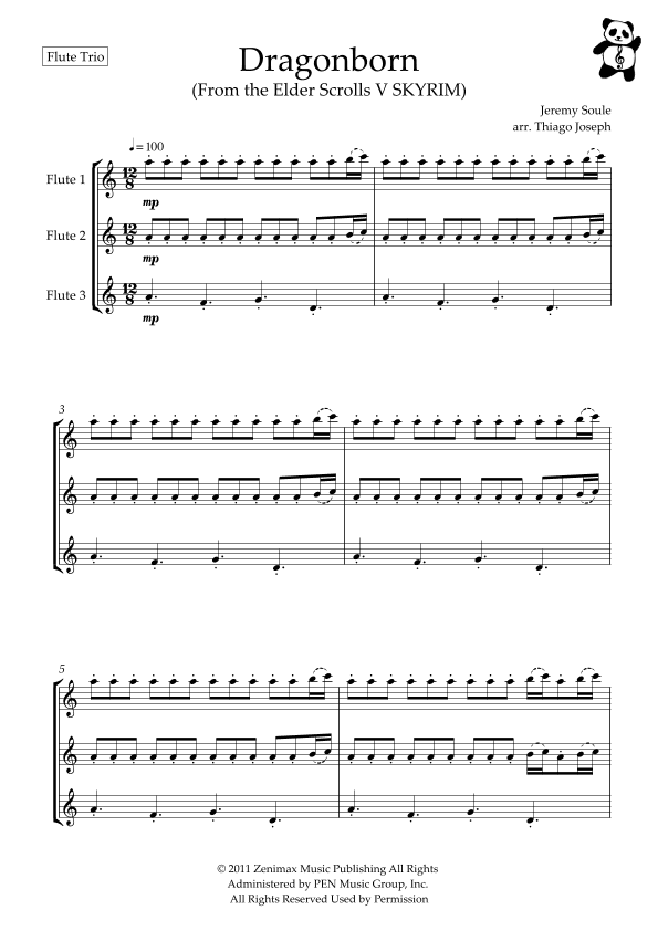 Dragonborn (skyrim Theme) (arr. Thiago Joseph)