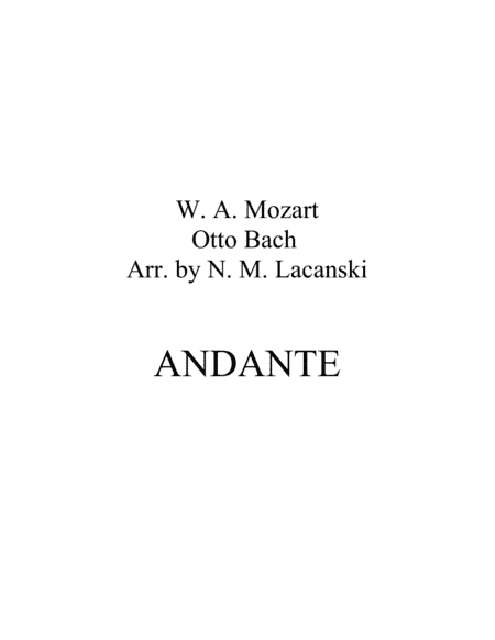 Andante (arr. Nick Lacanski)