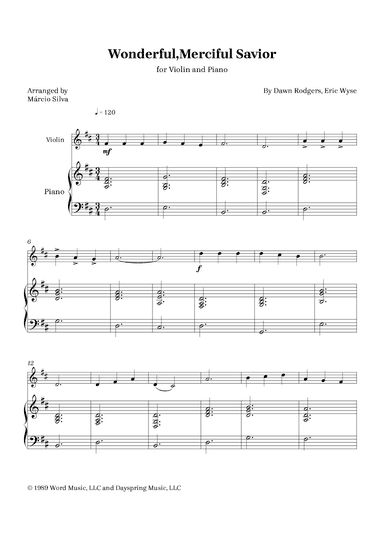 Wonderful, Merciful Savior (arr. Márcio Silva)