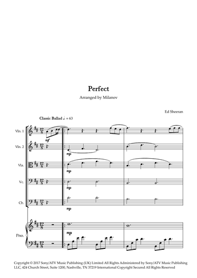 Perfect (arr. Milanov)