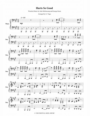 Hurts So Good (arr. G. Tiago)