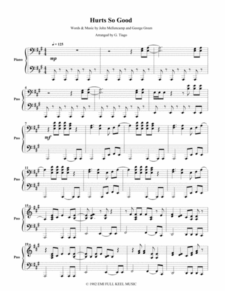 Hurts So Good (arr. G. Tiago)