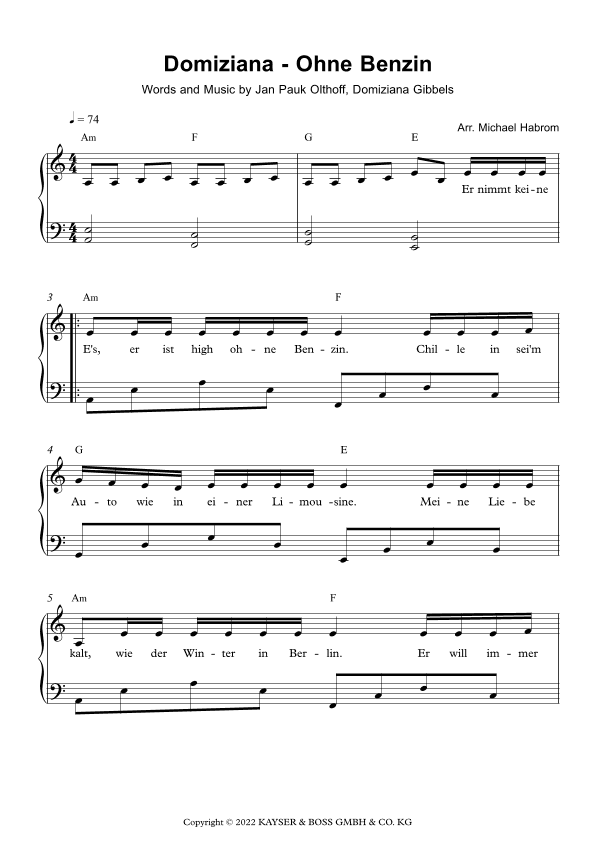 Benzin (arr. Michael Habrom)