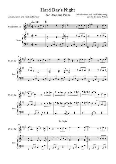 A Hard Day's Night (arr. Gemma Wilton)