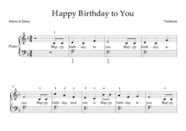 Happy Birthday To You (arr. Warren & Debby)