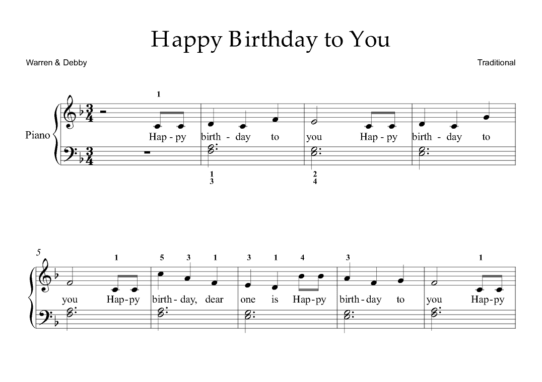 Happy Birthday To You (arr. Warren & Debby)