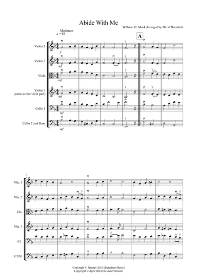Abide With Me for String Orchestra (arr. David Burndrett)
