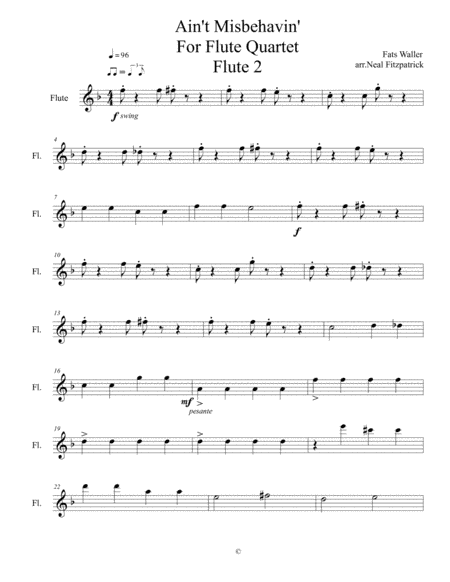 Ain't Misbehavin' (arr. Neal Fitzpatrick Editions)