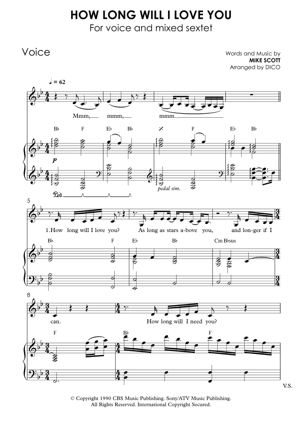 How Long Will I Love You (arr. Dico)