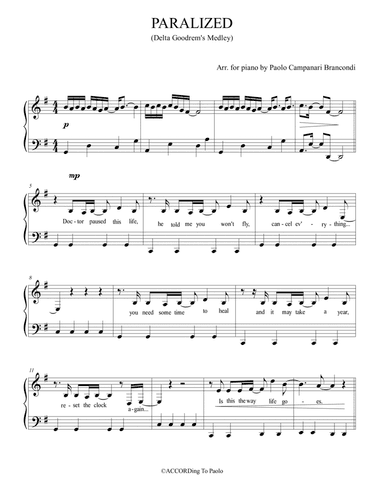Paralyzed (arr. Paolo Campanari Brancondi)