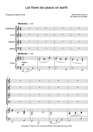 Let There Be Peace On Earth (arr. Martin Dover)