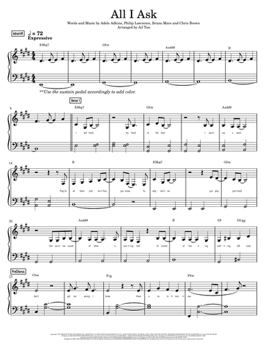 All I Ask (arr. AJ Tan)
