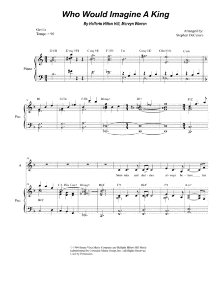 Who Would Imagine A King (arr. Stephen DeCesare)