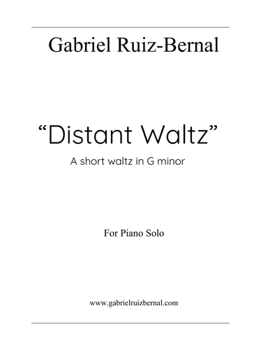 DISTANT WALTZ for piano solo