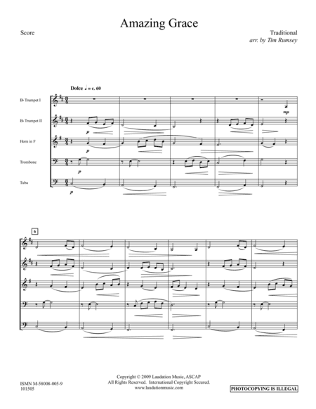 Amazing Grace (arr. Tim Rumsey)