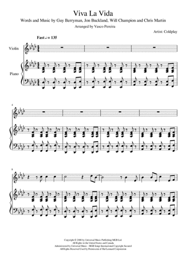Viva La Vida (arr. Vasco Pereira)