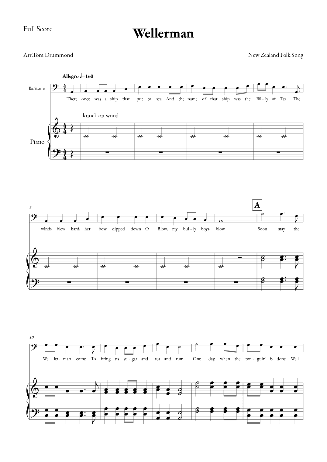 Wellerman (arr. Tom Drummond)