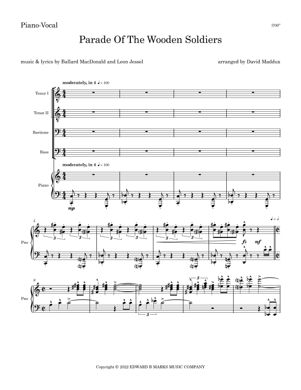 Parade Of The Wooden Soldiers (arr. David Maddux)