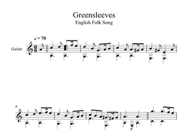 Greensleeves - English Folk Song (Guitar) (arr. Oleksii Rohoza)