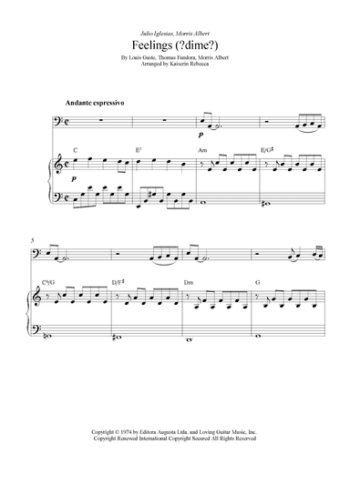 Feelings (?dime?) (arr. Kaiserin Rebecca)