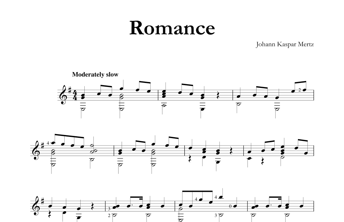 Romance (arr. Johann Kaspar Mertz)