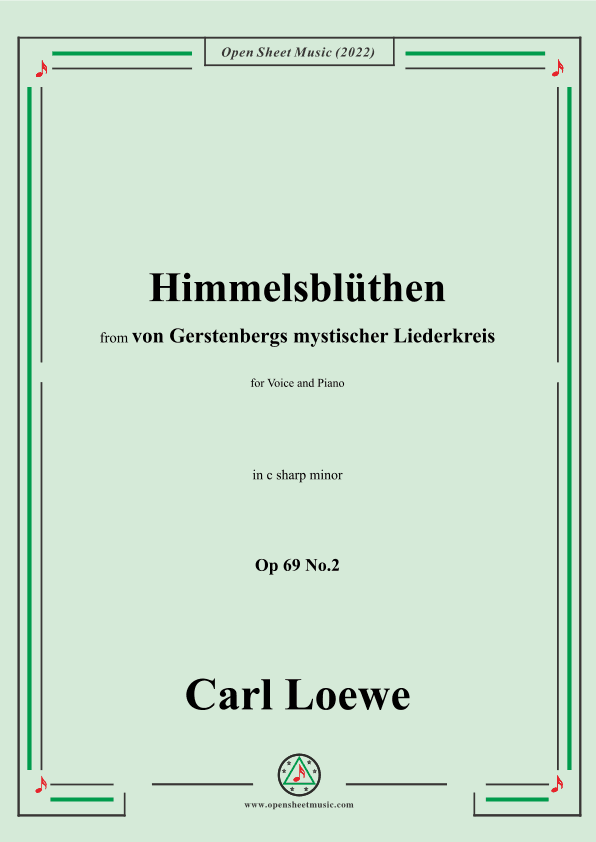 Loewe-Himmelsblüthen,Op 69 No.2,in c sharp minor (arr. OSM Press)
