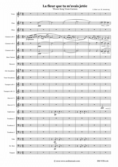 La fleur que tu m'avais jetée (from 'Carmen') - G. Bizet - arranged for tenor solo and concert band (arr. Mark Armstrong)