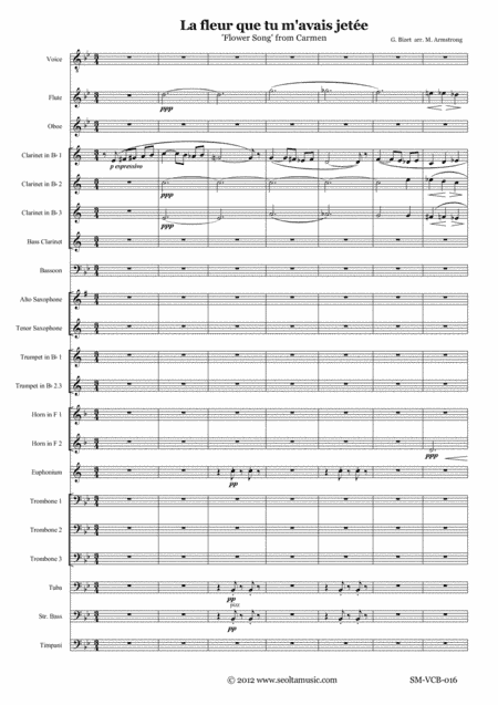 La fleur que tu m'avais jetée (from 'Carmen') - G. Bizet - arranged for tenor solo and concert band (arr. Mark Armstrong)