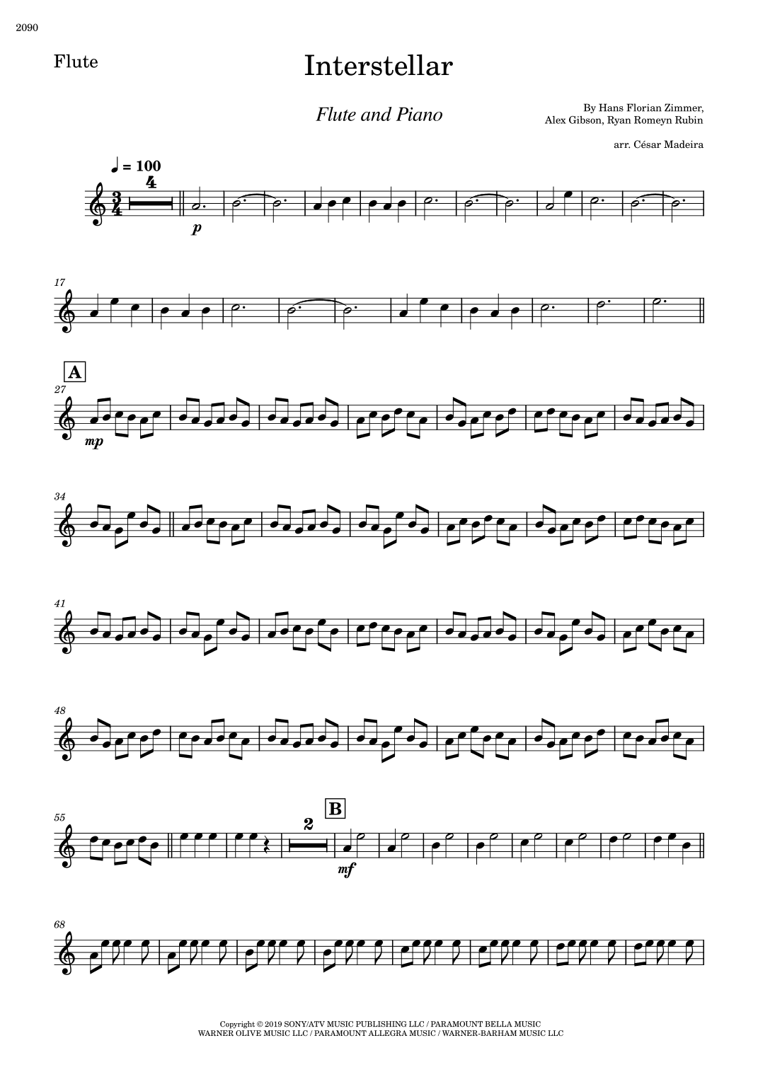 Interstellar (arr. César Madeira)