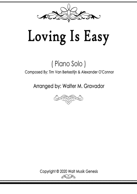 Loving Is Easy (arr. Walter M. Gravador)