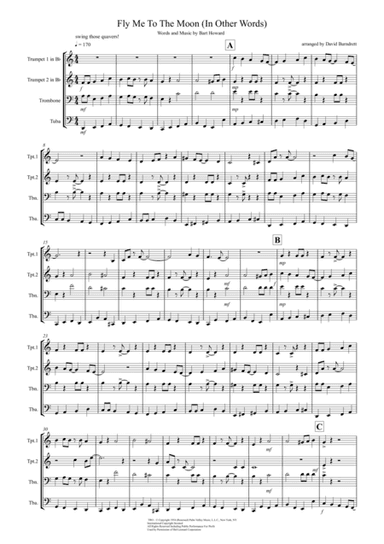 Fly Me To The Moon (In Other Words) (arr. David Burndrett)