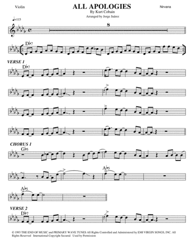 All Apologies (arr. Jorge Juárez)