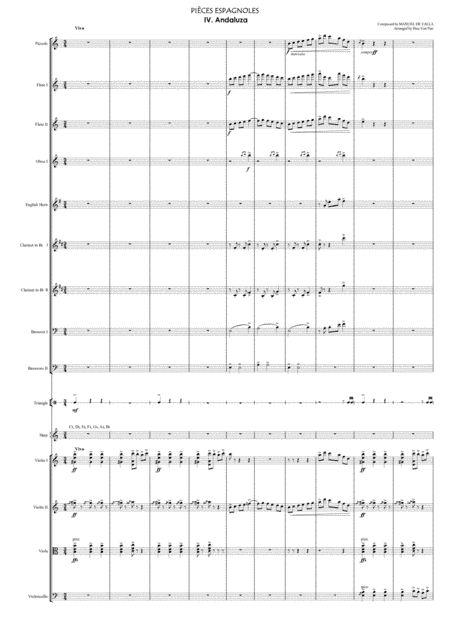 Manuel De Falla - Spanish Dance - Andaluza (arr. Kilrg)