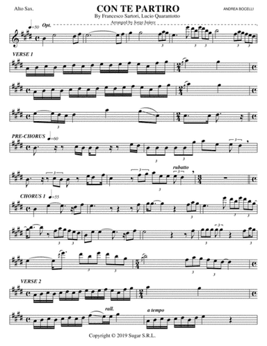 Con Te Partiro (time To Say Goodbye) (arr. Jorge Juárez)