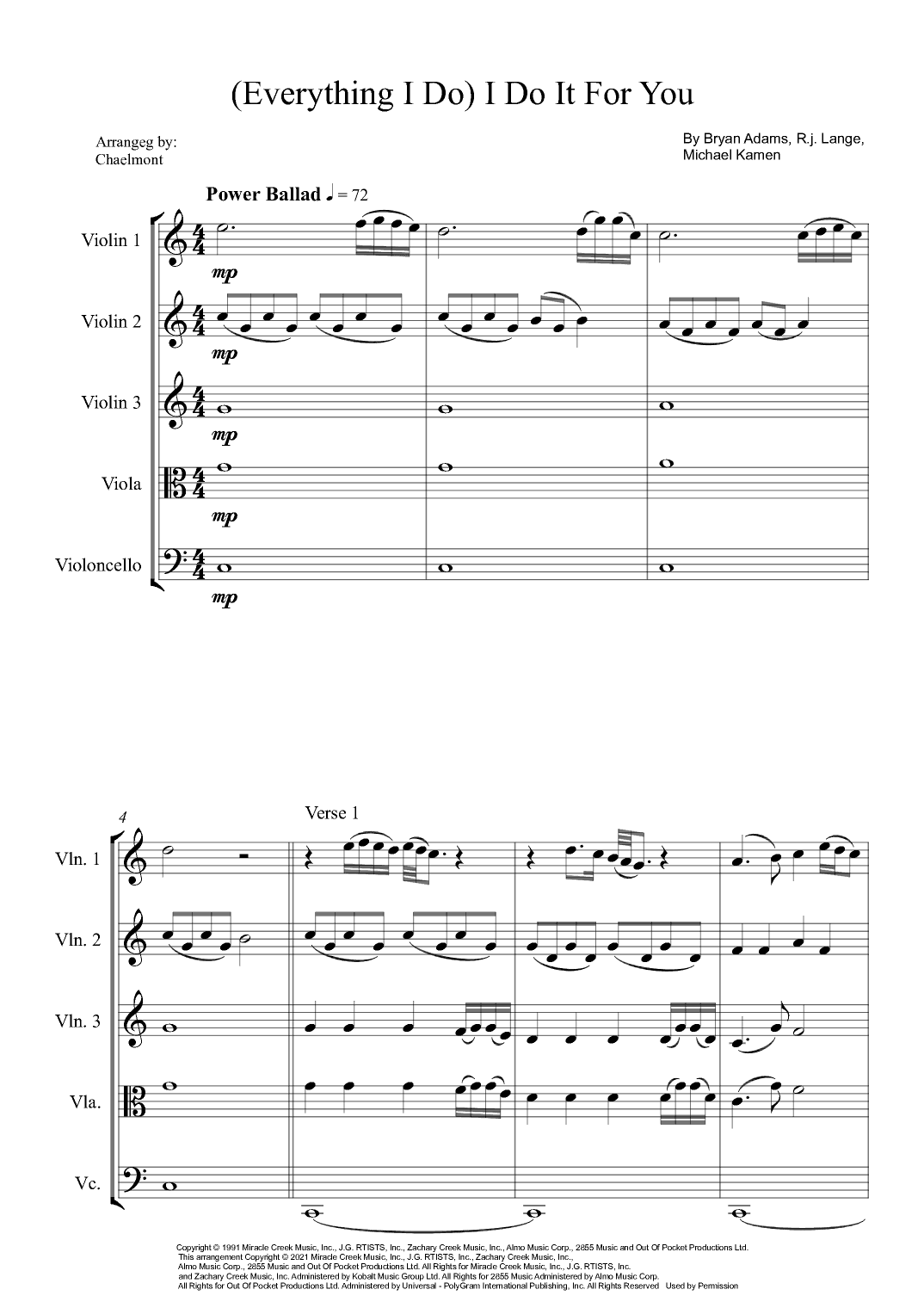(everything I Do) I Do It For You (arr. Chael Mont)