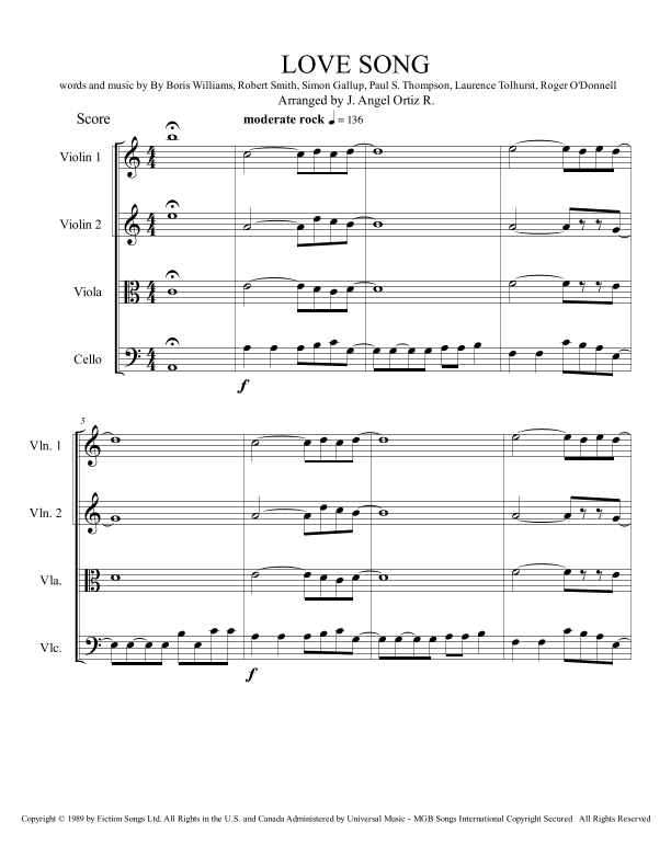 Lovesong (arr. Angeluz ramwagmoz)