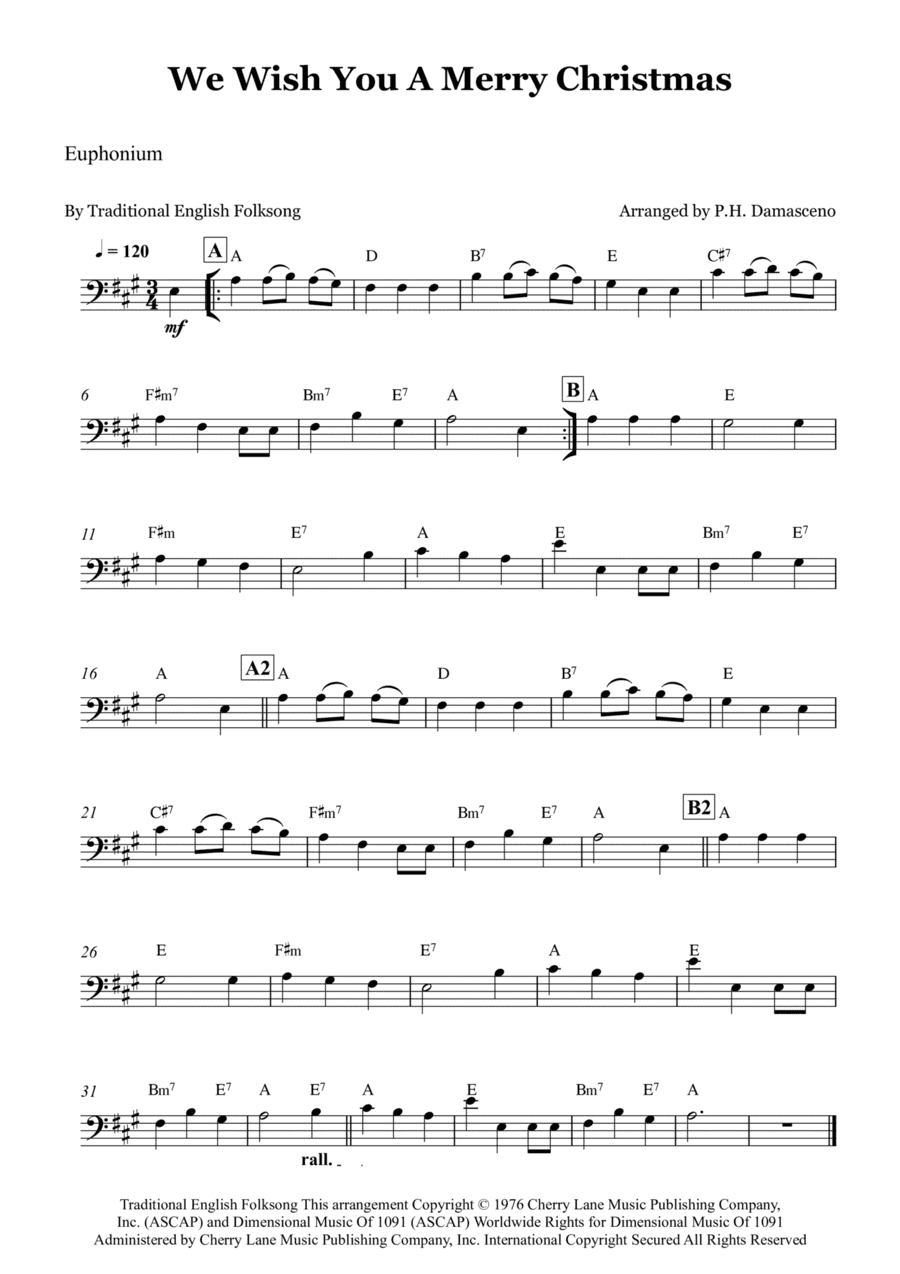 We Wish You A Merry Christmas (arr. P.H. Damasceno)