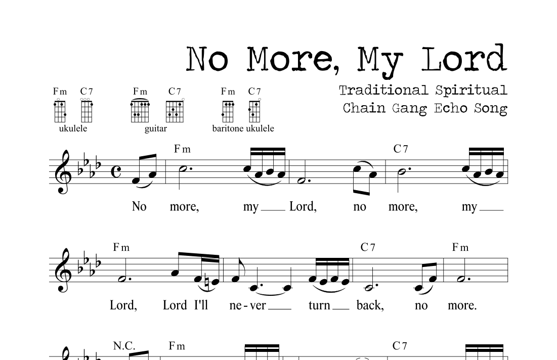 No More, My Lord (Spiritual) (arr. M. Ryan Taylor)