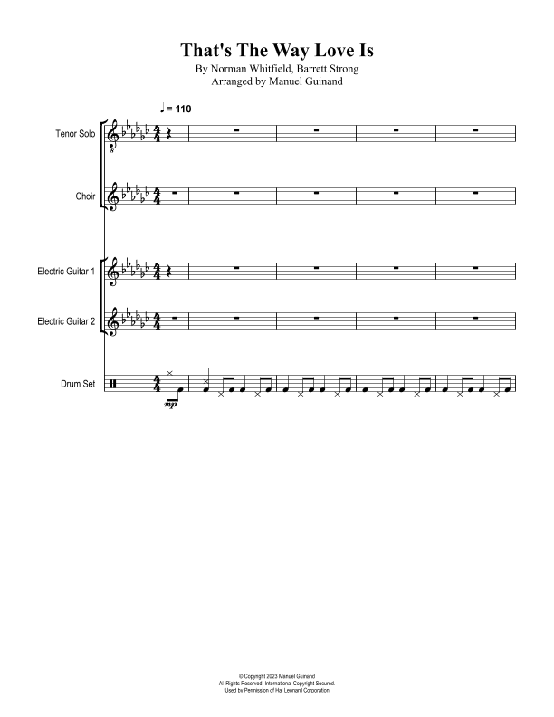 That's The Way Love Is (arr. Manuel Guinand)