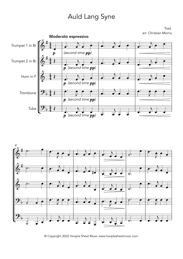 Auld Lang Syne (arr. Christian Morris)