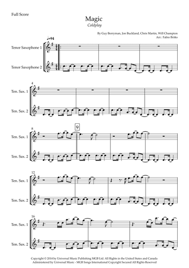 Magic (arr. Fabio Britto)