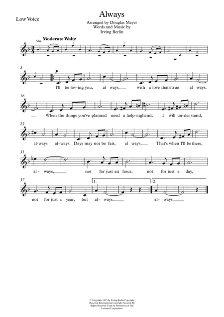 Always (arr. Douglas Meyer)