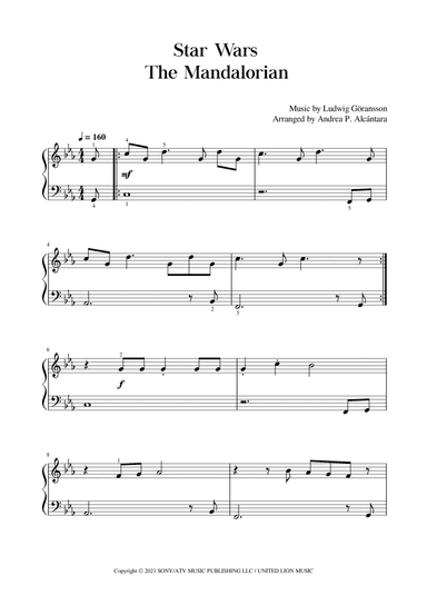 Theme From The Mandalorian (arr. Andrea P. Alcántara)