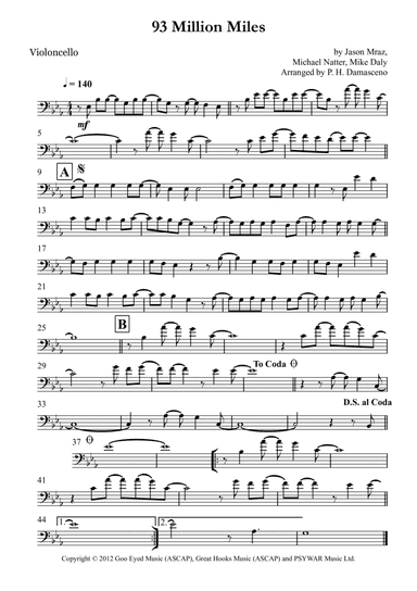 93 Million Miles (arr. P.H. Damasceno)