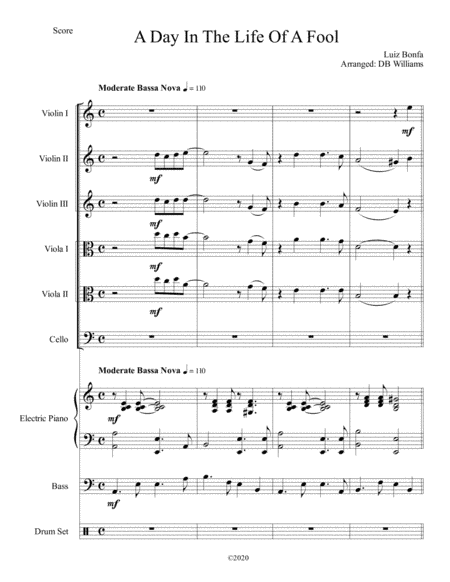 A Day In The Life Of A Fool (manha De Carnaval) (arr. DB Williams)