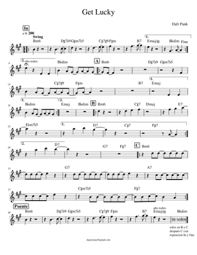 Get Lucky (arr. Antonio Gallardo)