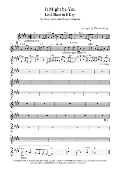 It Might Be You (arr. Miranda Wong)